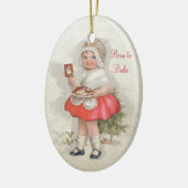 女生まれの子を焼くには – 2サイドカスタマイズ セラミックオーナメント (左)