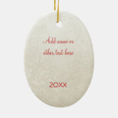 女生まれの子を焼くには – 2サイドカスタマイズ セラミックオーナメント (裏面)