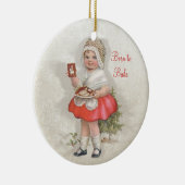 女生まれの子を焼く セラミックオーナメント (右)