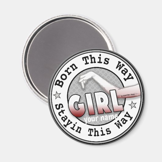 女生まれの子 マグネット (正面/裏面)