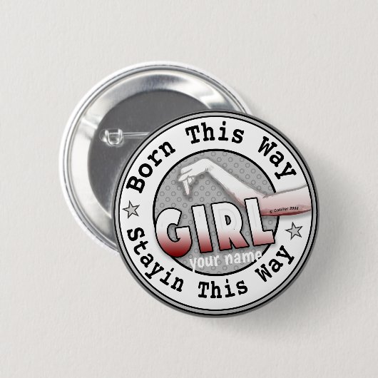 女生まれの子 缶バッジ (正面&裏面)