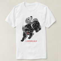 女生徒およびshishi (寺院のライオン)