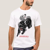 女生徒およびshishi (寺院のライオン) tシャツ (正面)