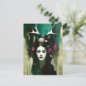 女異教のの絵を描娘 ポストカード (スタンド正面)