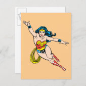 女疑問に思が前飛んでいる向 ポストカード (正面/裏面)