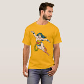 女疑問に思が前飛んでいる向 Tシャツ (正面フル)