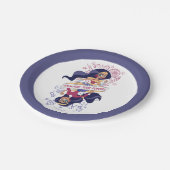 女疑問に思が力の正体を暴く ペーパープレート (アングル)