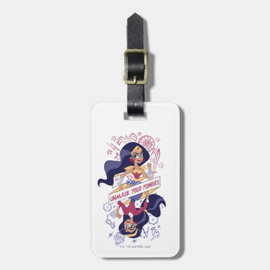 女疑問に思が力の正体を暴く ラゲッジタグ (正面縦)