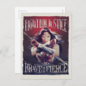 女疑問に思が正義を求めて戦う ポストカード (正面/裏面)