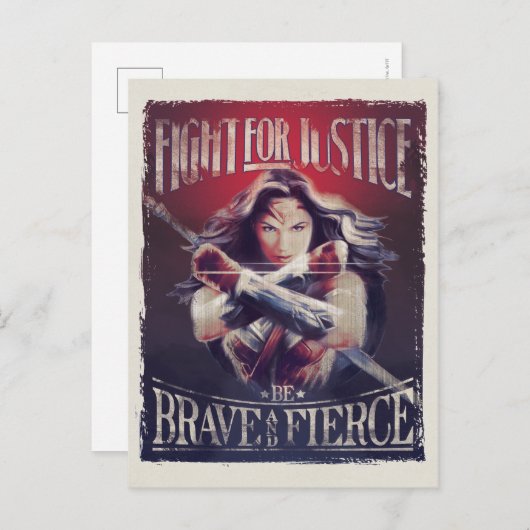 女疑問に思が正義を求めて戦う ポストカード (正面/裏面)