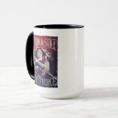 女疑問に思が正義を求めて戦う マグカップ (正面左)