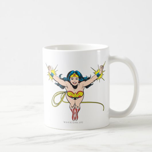 女疑問に思が飛ぶ コーヒーマグカップ (右)