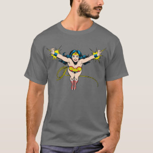 女疑問に思が飛ぶ Tシャツ