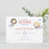 女疑問に思とスーパーガール |ヒーローすごい誕生日 招待状 (スタンド正面)