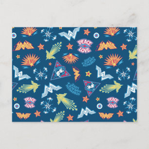 女疑問に思のアイコンとフレーズのパターン ポストカード