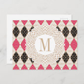 女疑問に思のギリシャ模様 ポストカード (正面/裏面)