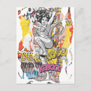 女疑問に思のコラージュ1 ポストカード