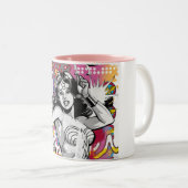 女疑問に思のコラージュ3 ツートーンマグカップ