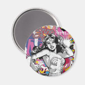 女疑問に思のコラージュ3 マグネット (正面/裏面)