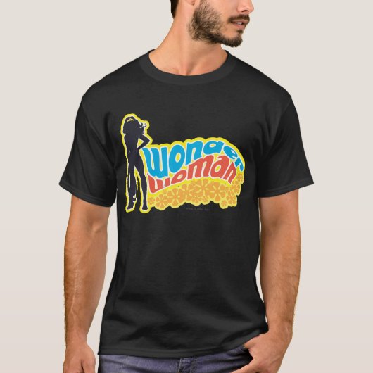 女疑問に思のシルエット Tシャツ (正面)