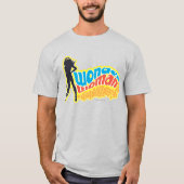 女疑問に思のシルエット Tシャツ (正面)