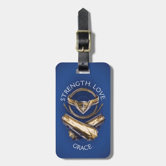 女疑問に思のティアラ、なげなわ、ブレスレット ラゲッジタグ (正面縦)