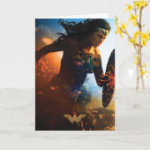 女疑問に思のランニングが戦場 カード (黄色い花)