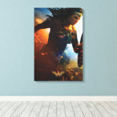 女疑問に思のランニングが戦場 キャンバスプリント (インサイチュ (ウッドフロア))