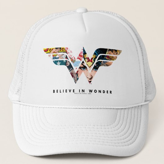 女疑問に思の信じ疑問に思Collage Logo キャップ (正面)