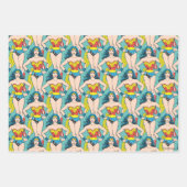 女疑問に思の手でお尻 ラッピングペーパーシート (正面2)