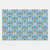 女疑問に思の腕を交差 ラッピングペーパーシート (正面3)