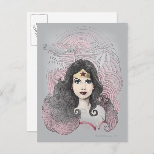 女疑問に思の鷲と木 ポストカード (正面/裏面)