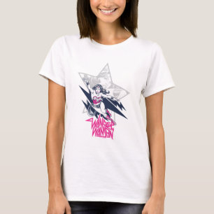 女疑問に思グラムロック飛んでいるキャラクターグラフィック Tシャツ