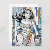 女疑問に思コラージュ4 ポストカード (正面/裏面)