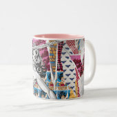 女疑問に思コラージュ5 ツートーンマグカップ (正面右)