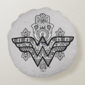 女疑問に思スピリチュアルペイズリーハムサロゴ ラウンドクッション