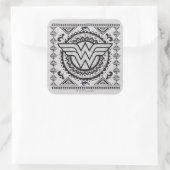 女疑問に思スピリチュアル部族デザイン スクエアシール (バッグ)