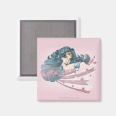 女疑問に思ドルフィンストライプズ マグネット (正面/裏面)