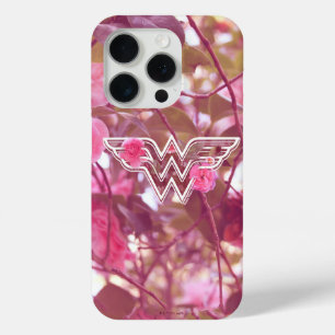 女疑問に思ピンク椿フラワーロゴ iPhone 15 PROケース