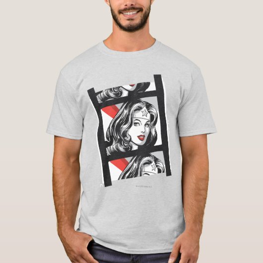 女疑問に思フィルムストリップ Tシャツ (正面)