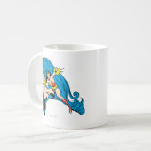 女疑問に思プロファイルの背景 コーヒーマグカップ (正面左)