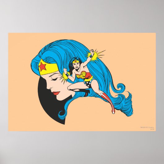 女疑問に思プロファイルの背景 ポスター (正面)