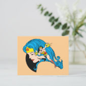 女疑問に思プロファイルの背景 ポストカード (スタンド正面)