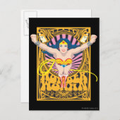 女疑問に思ポスター ポストカード (正面/裏面)