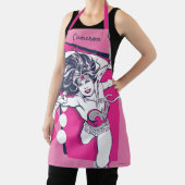 女疑問に思レトログラムキャラクターアート エプロン (インサイチュ)
