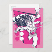 女疑問に思レトログラムキャラクターアート ポストカード (正面/裏面)