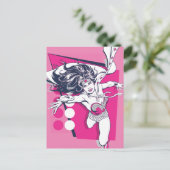 女疑問に思レトログラムキャラクターアート ポストカード (スタンド正面)