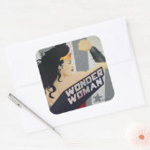 女疑問に思レトロシティ日が差すことアンドスターズ スクエアシール (封筒)