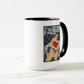 女疑問に思レトロシティ日が差すこと マグカップ (正面右)