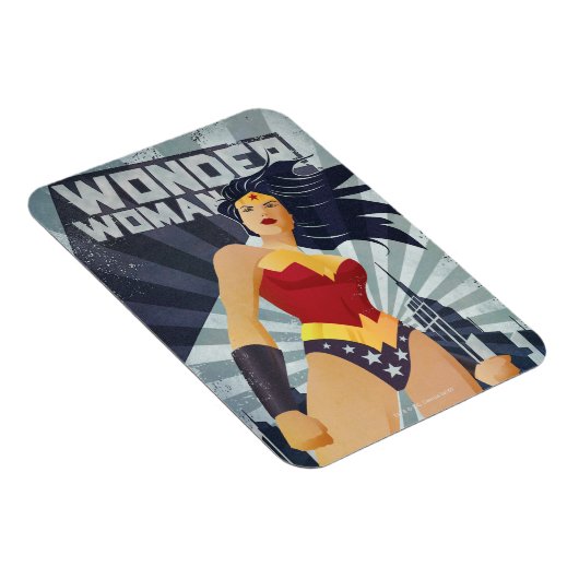 女疑問に思レトロシティ日が差すこと マグネット (右側)